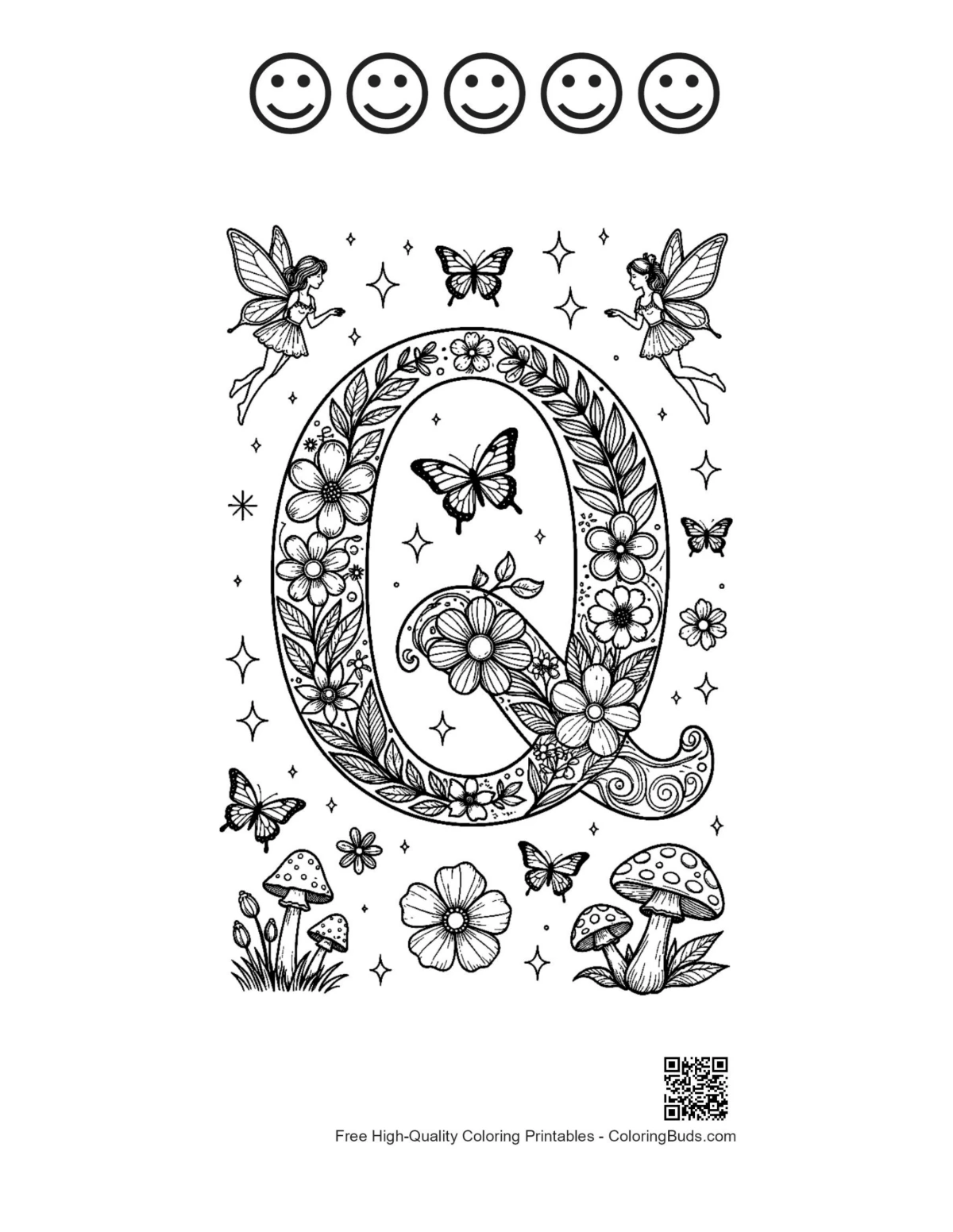 Galaxy Q printable stars and happy faces