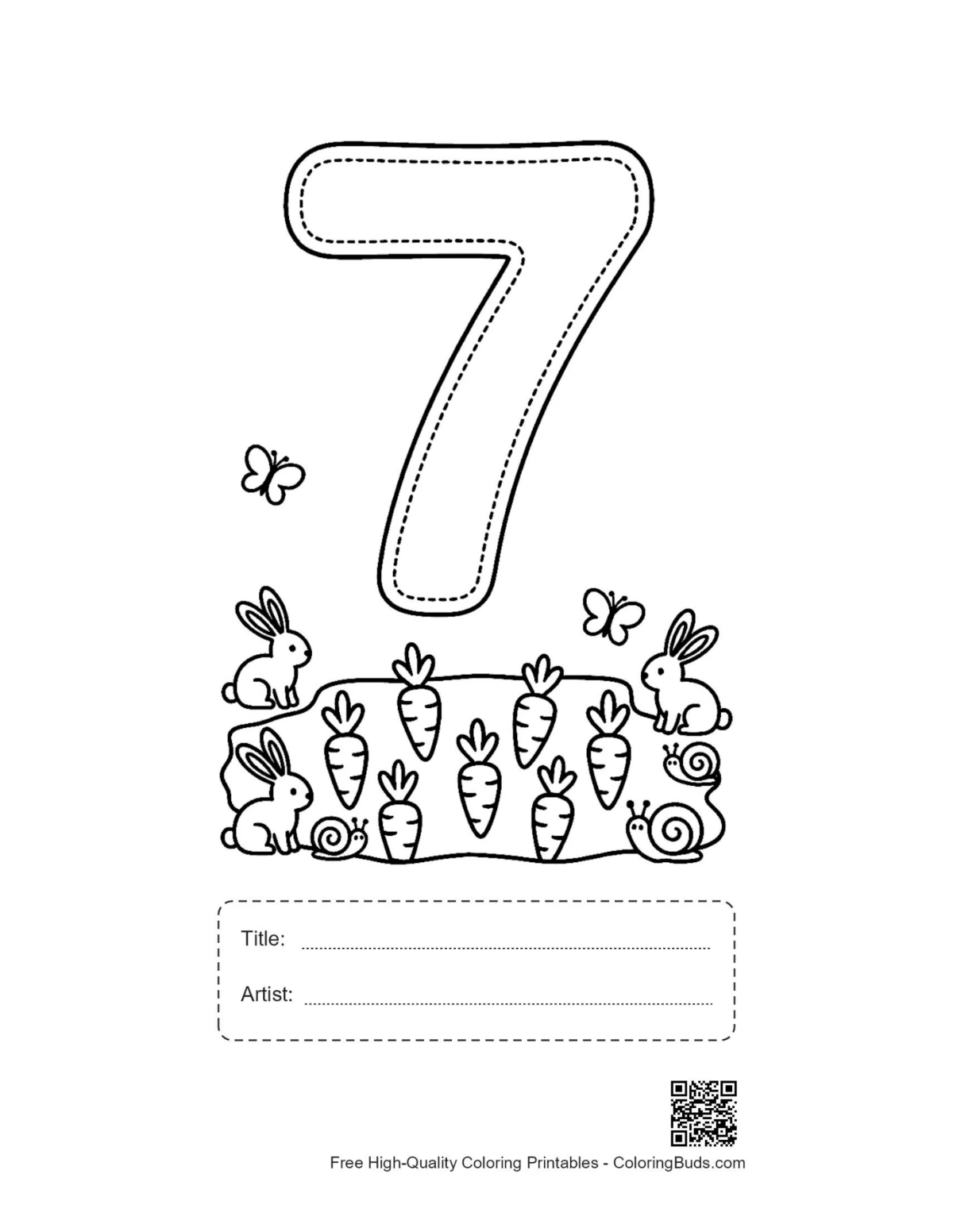 Number 1-10 printable with title and artist box