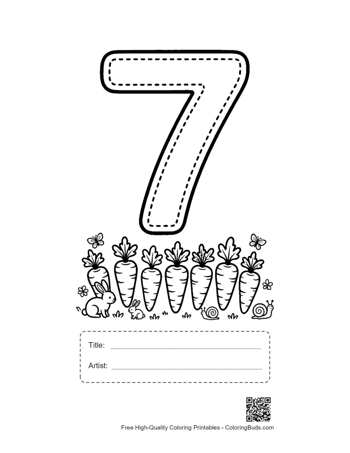 Number 1-10 printable with title box