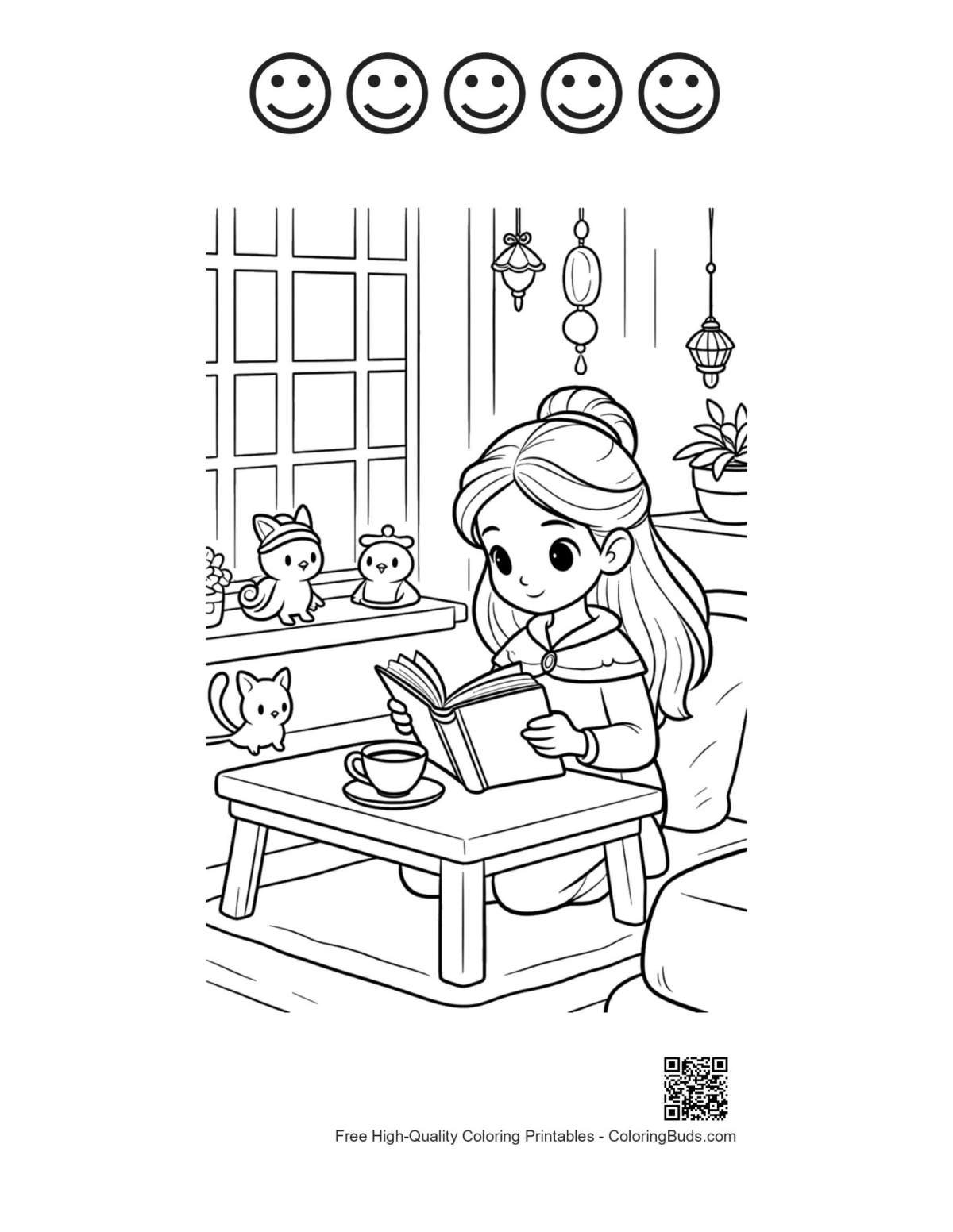 Ice princess printable with happy faces