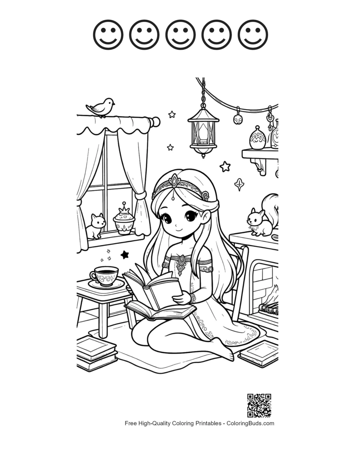 Ice princess printable with happy faces