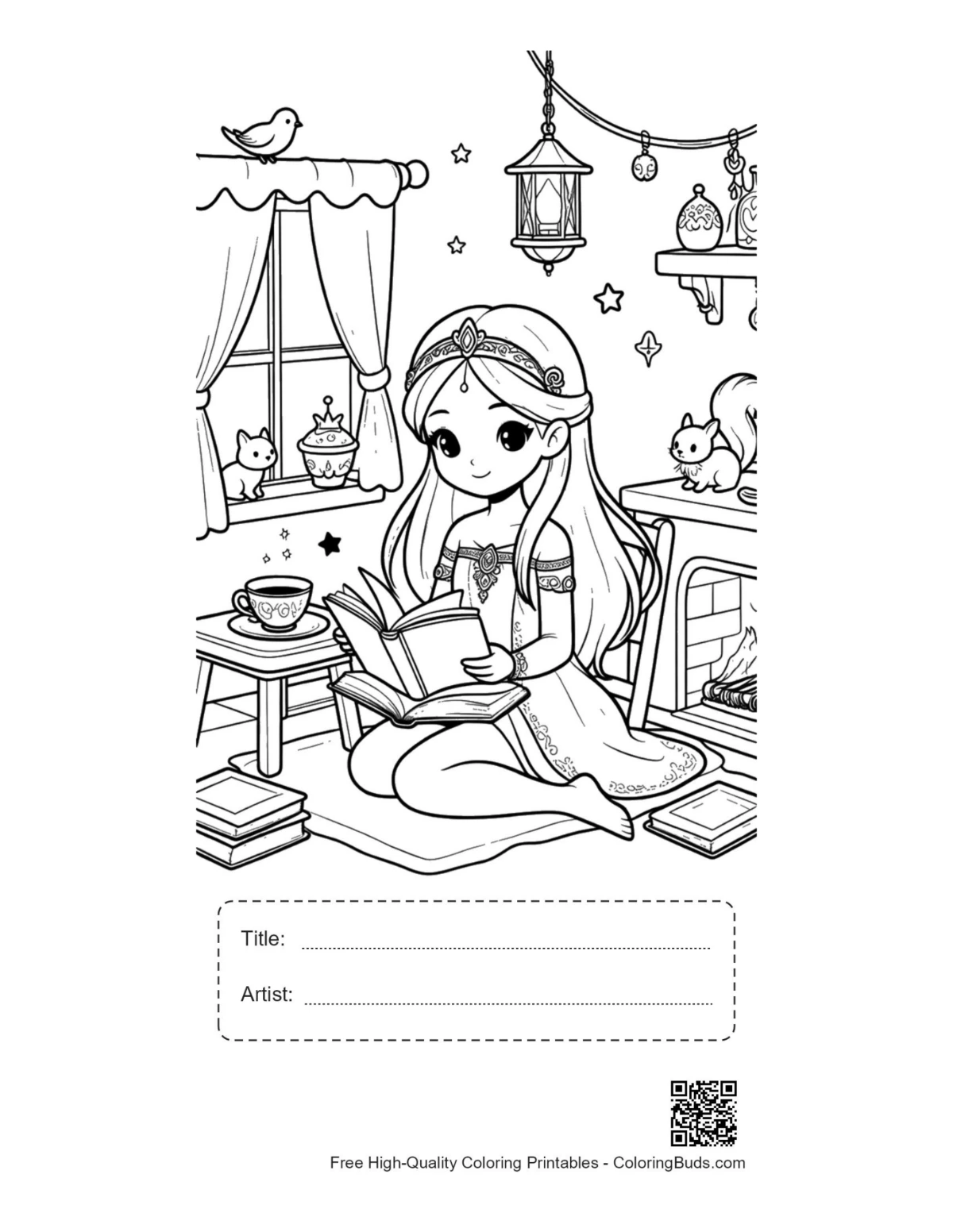 Ice princess printable with title box