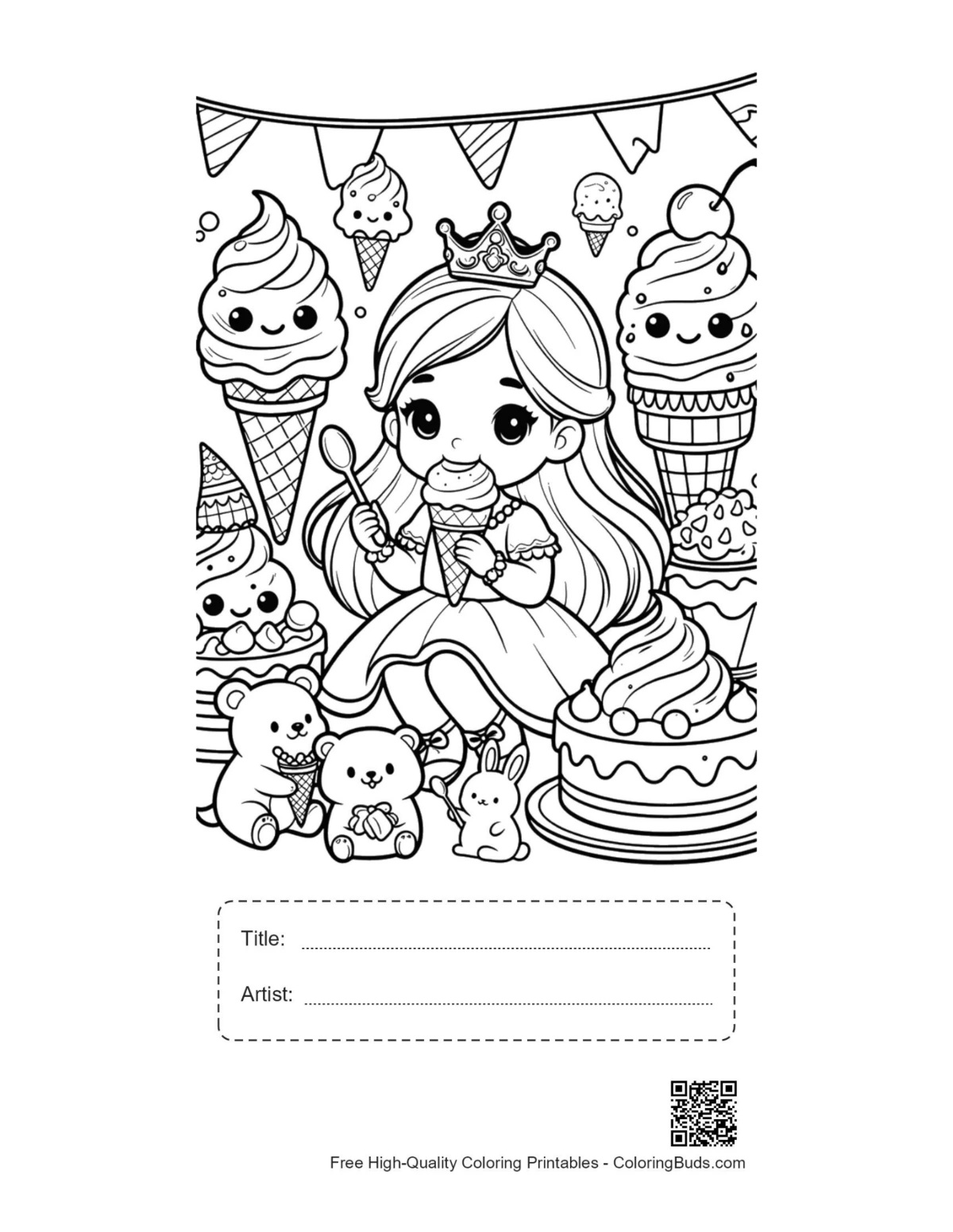 Ice princess printable with title box