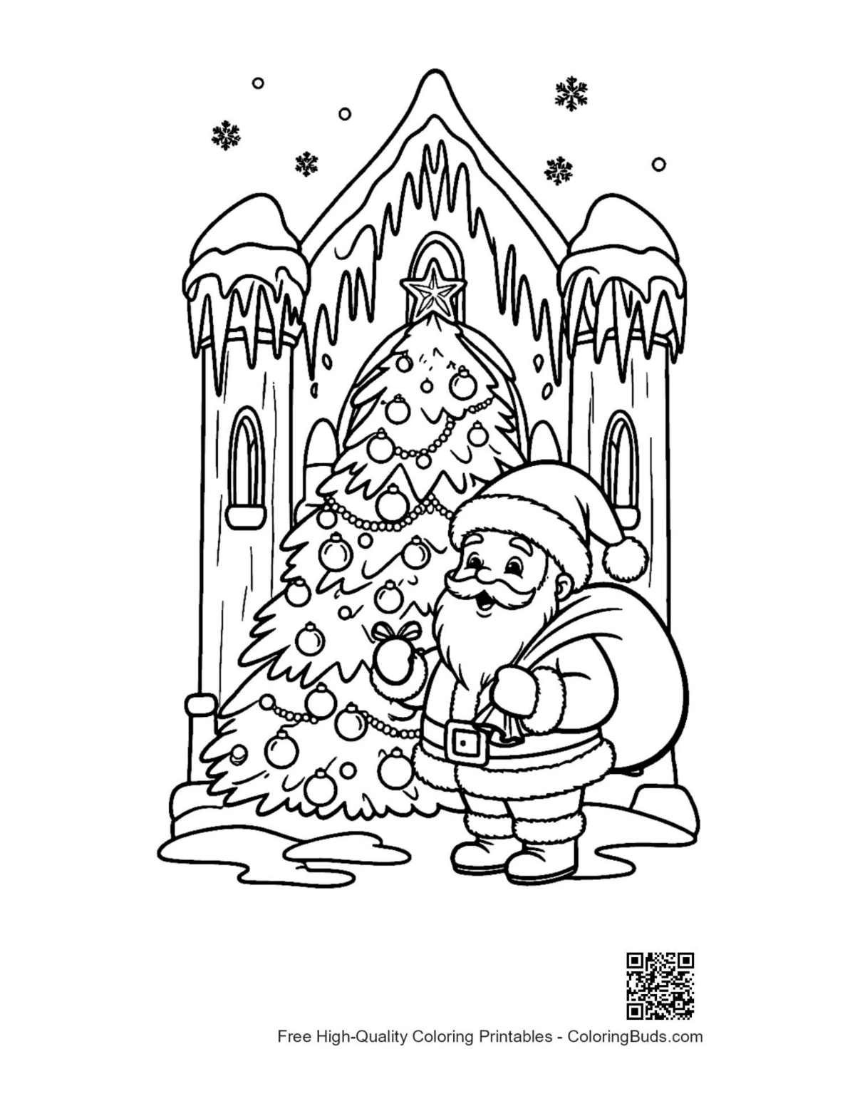 Free Santa Claus printable coloring page