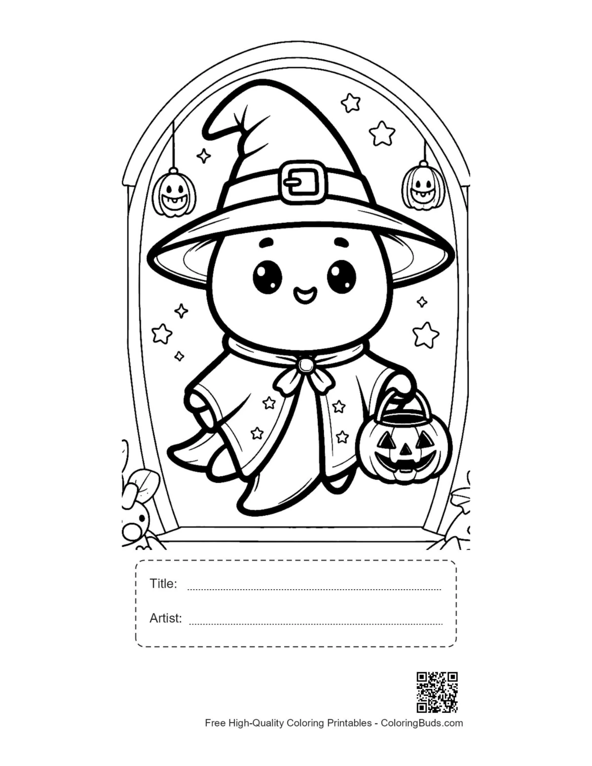 Ghost printable with title artist box