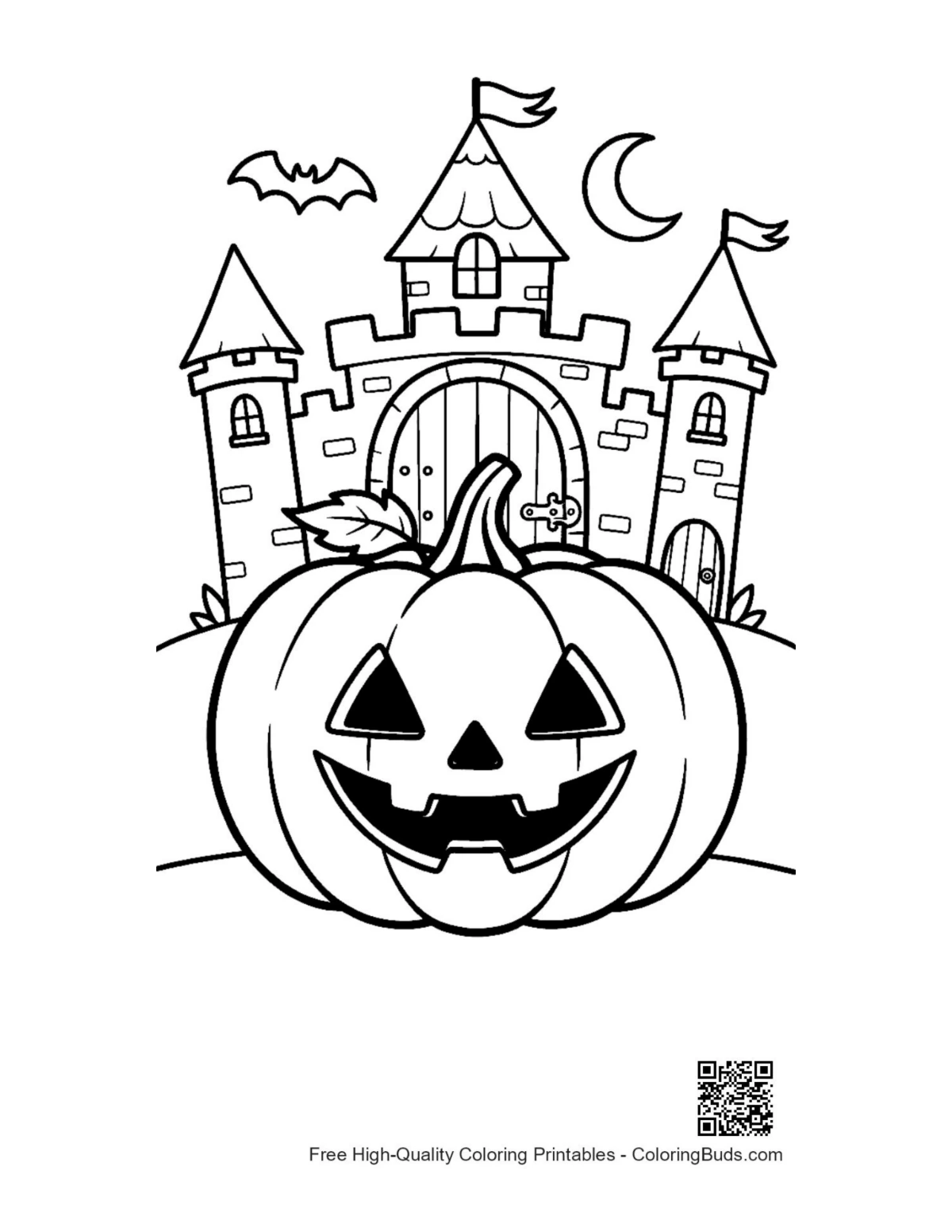 Free Jack-O-Lantern coloring printable download