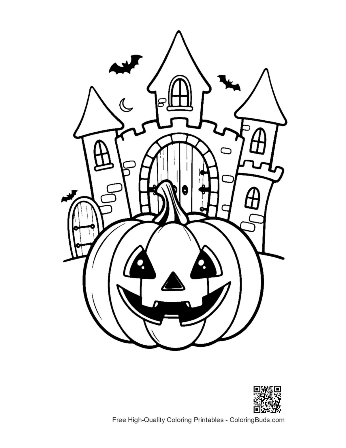 Spooky Jack-O-Lantern before haunted mansion printable