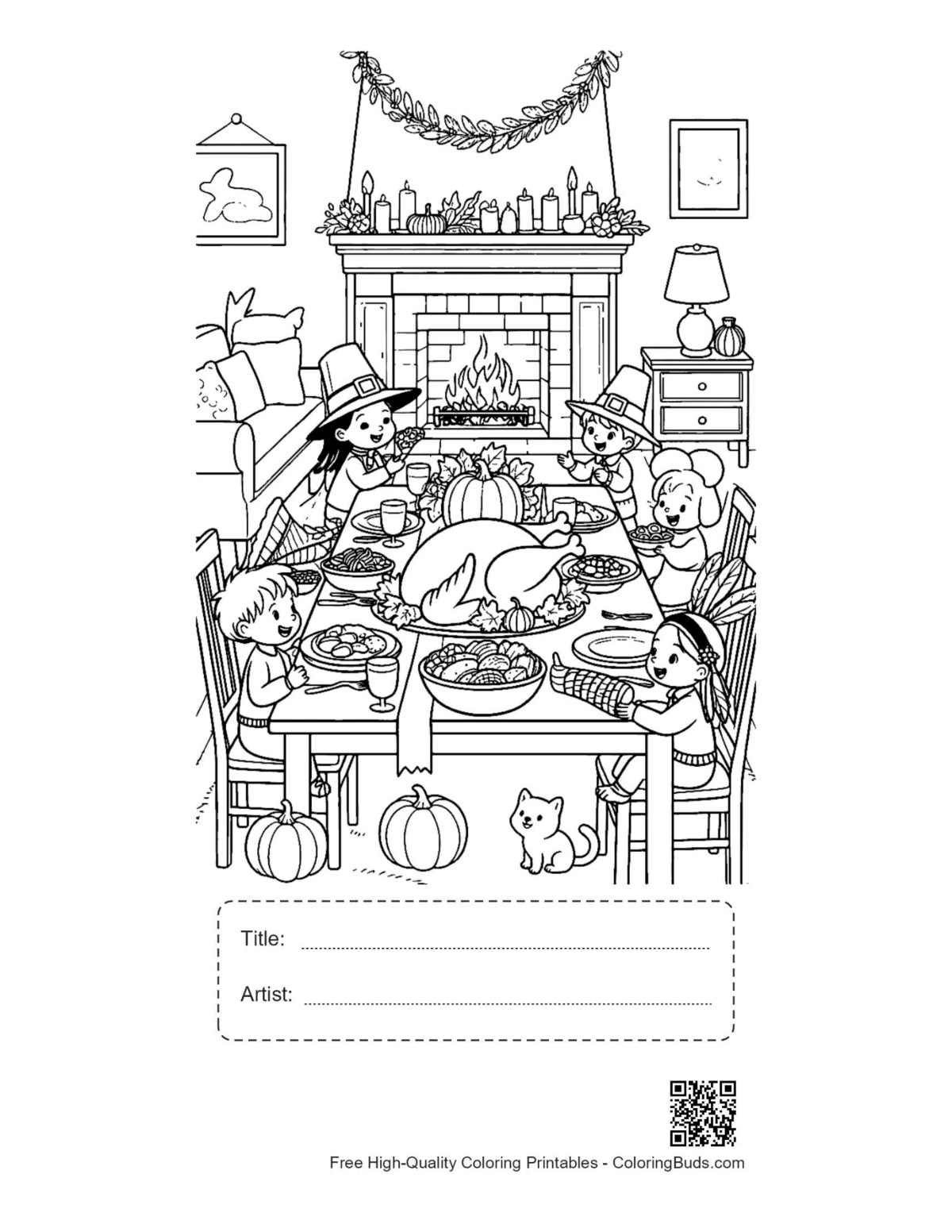 Turkey printable with title artist box