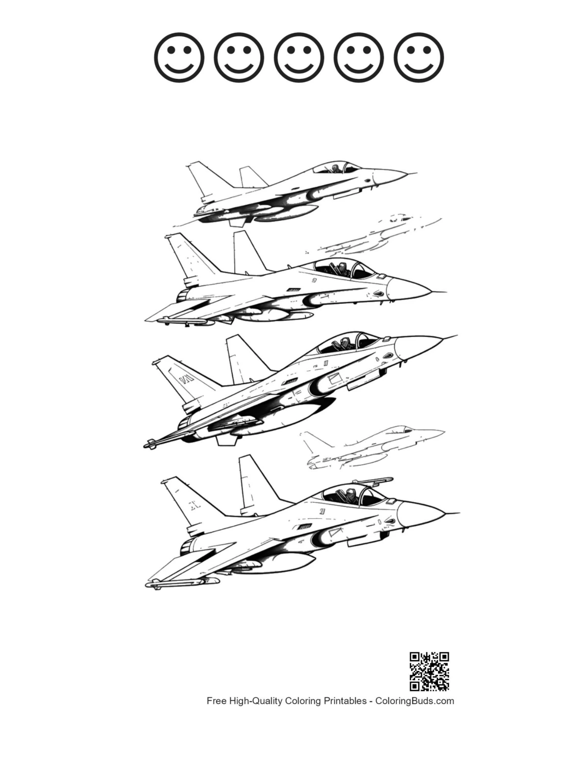 F-16 jet sequence with happy faces