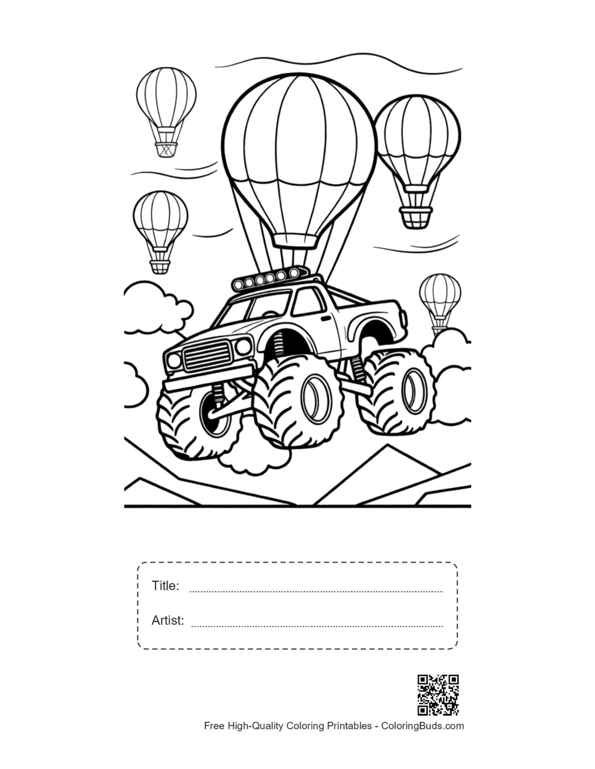 Big Wheels printable with title box