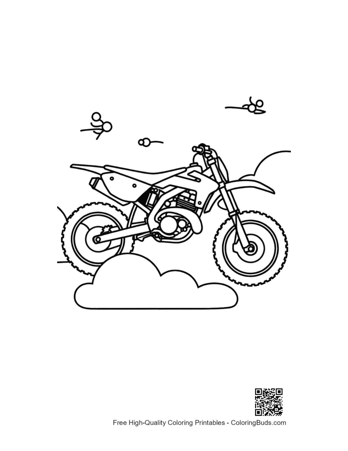 Freestyle motocross jump dirt bike printable coloring page