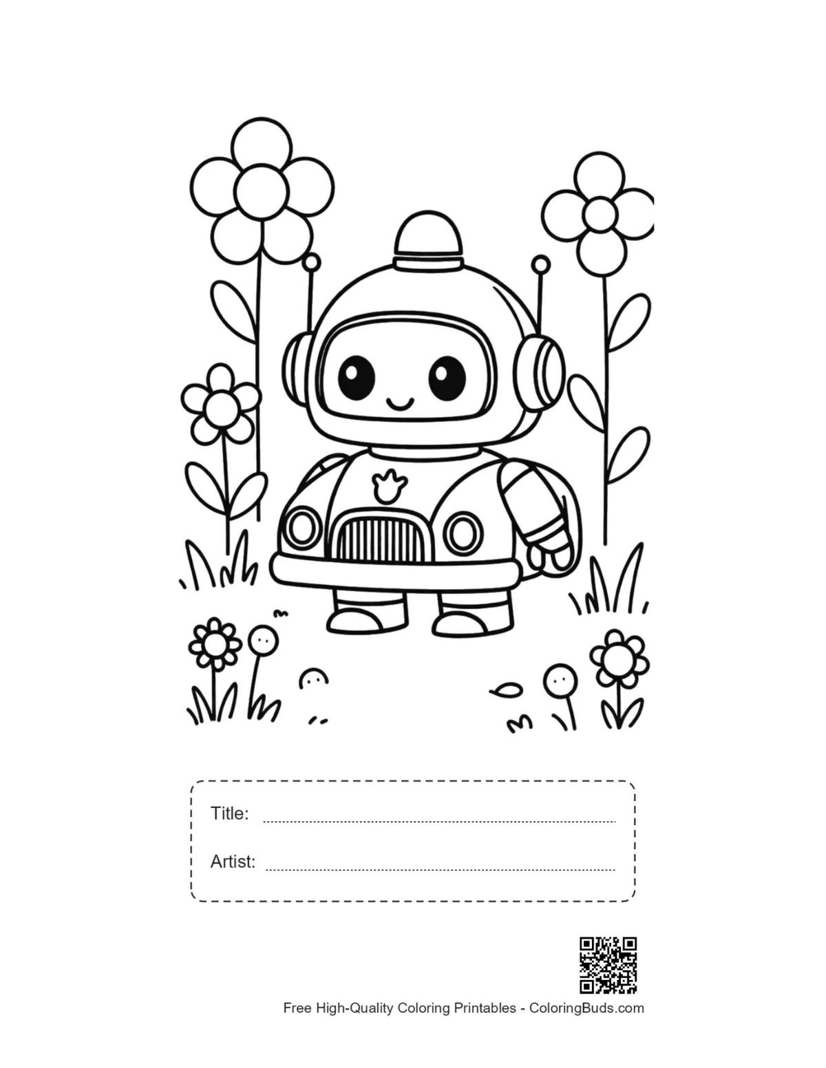 Police cruiser printable with title artist box