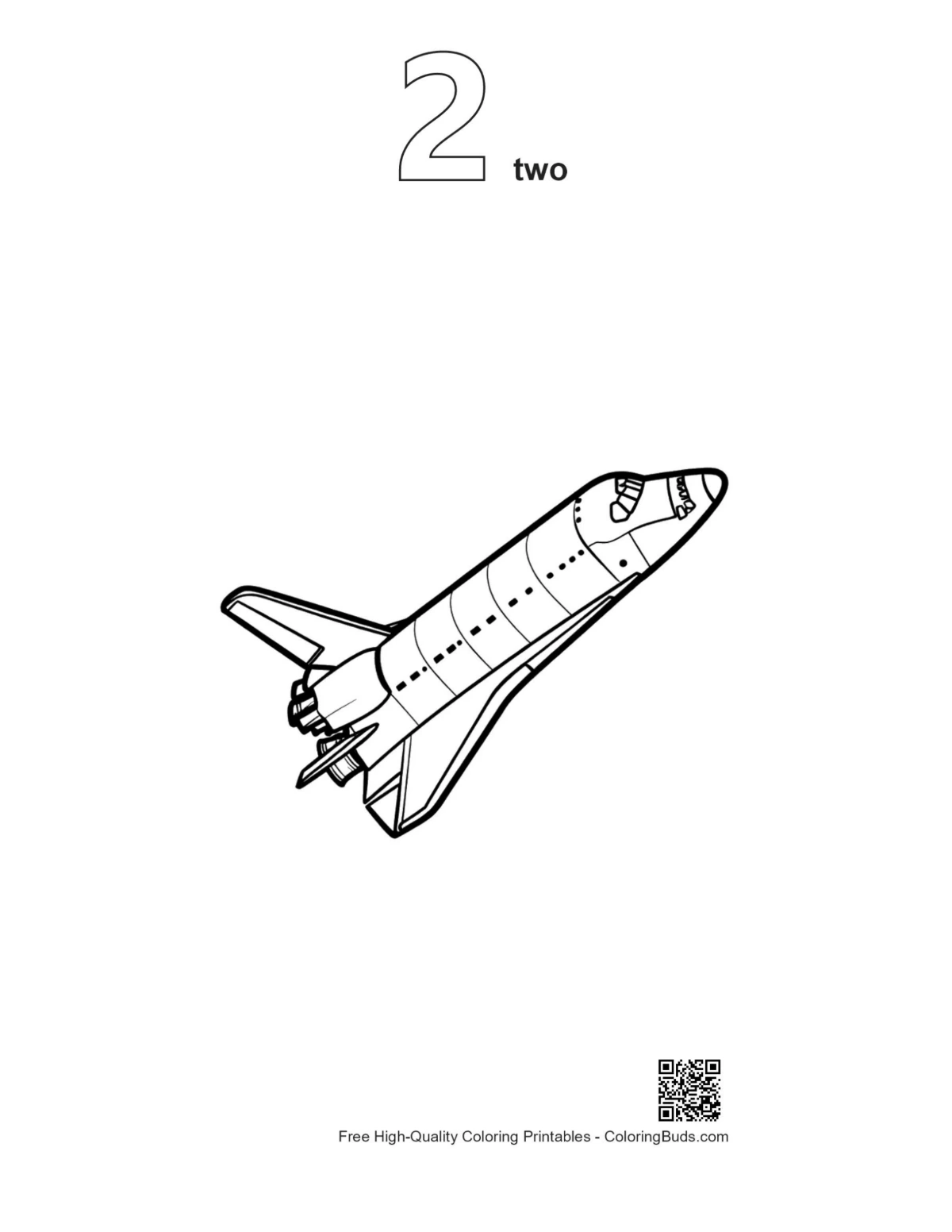 Space shuttle launch outline printable version 2