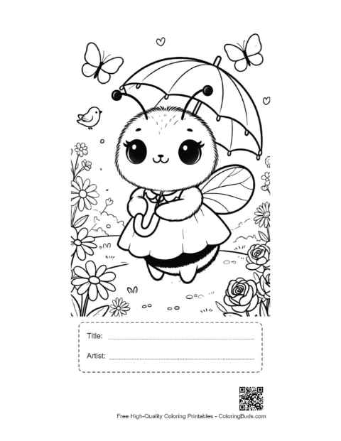Cute Free Bumble Bee Printable Coloring Pages - Fun Bee Sheets for Kids ...
