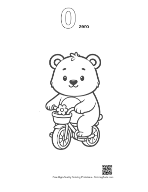 Thumbnail: Cute Grizzly Bear Printable Outline Number 0