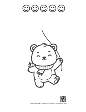 Thumbnail: Grizzly Bear for Kids Printable and 5 Happy Face Outline