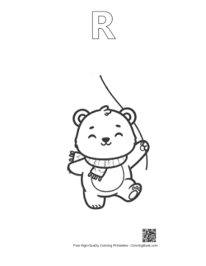 Thumbnail: Grizzly Bear for Kids Printable Outline Alphabet R