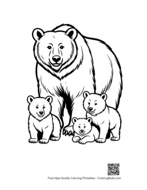 Thumbnail: Majestic Grizzly Bear with Cubs