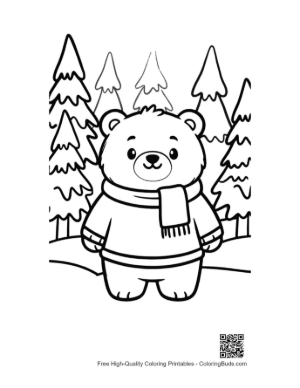 Thumbnail: Cute Polar Bear for Kids Printable
