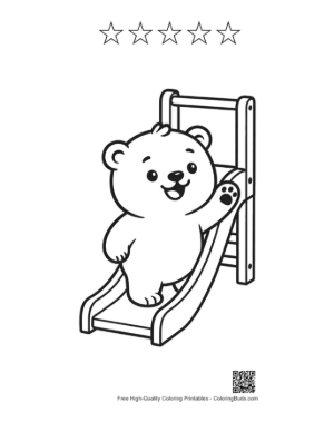 Thumbnail: Download Polar Bear Coloring Sheet Printable and 5 Star Outline