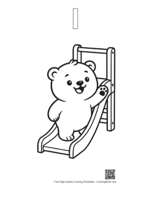 Thumbnail: Download Polar Bear Coloring Sheet Printable Outline Alphabet I
