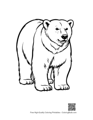 Thumbnail: Majestic Polar Bear Line Art