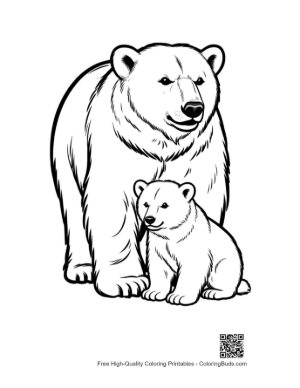 Thumbnail: Majestic Polar Bear Mother and Cub