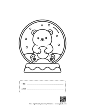 Thumbnail: Polar Bear Printable with Title and Artist Box