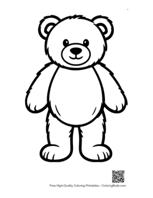 Thumbnail: Cute Smiling Teddy Bear Outline