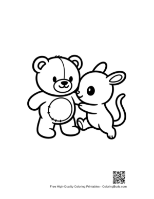 Thumbnail: Teddy Bear and Mouse Cuddling