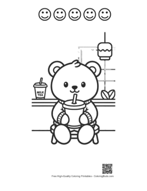 Thumbnail: Teddy Bear Printable and 5 Happy Face Outline