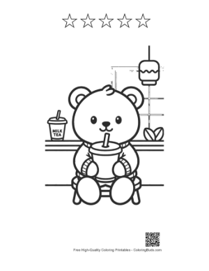 Thumbnail: Teddy Bear Printable and 5 Star Outline