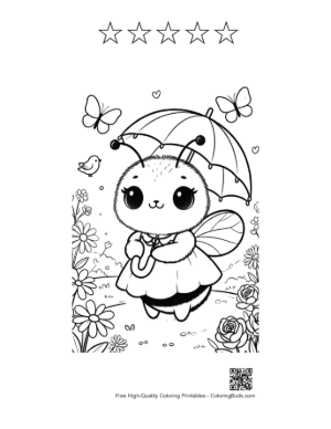 Thumbnail: Bumble Bee Printable and 5 Star Outline