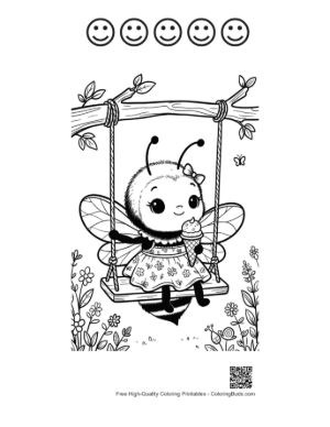 Thumbnail: Download Bumble Bee Printable and 5 Happy Face Outline