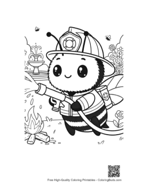 Thumbnail: Download Bumble Bee to Color Printable