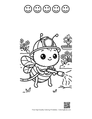 Thumbnail: Easy Bumble Bee Printable and 5 Happy Face Outline