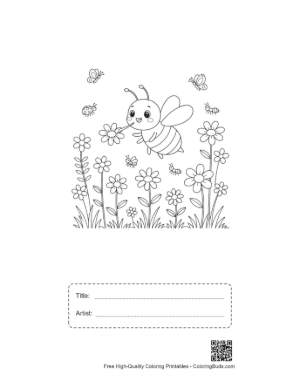 Thumbnail: Honey Bee Printable with Title and Artist Box