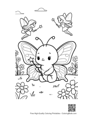 Thumbnail: Cute Swallowtail Butterfly Printable