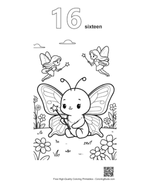 Thumbnail: Cute Swallowtail Butterfly Printable Outline Number 16