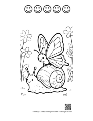 Thumbnail: Download Swallowtail Butterfly for Kids Printable and 5 Happy Face Outline
