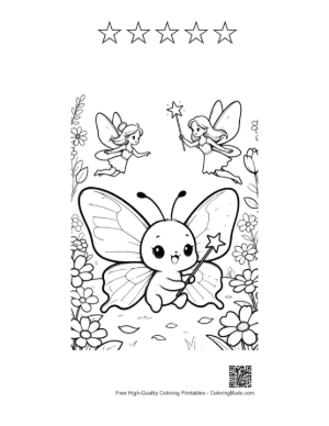 Thumbnail: Download Swallowtail Butterfly Printable and 5 Star Outline