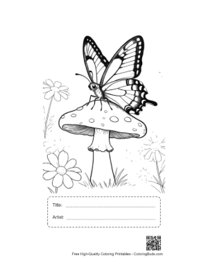 Thumbnail: Download Swallowtail Butterfly Printable with Title and Artist Box
