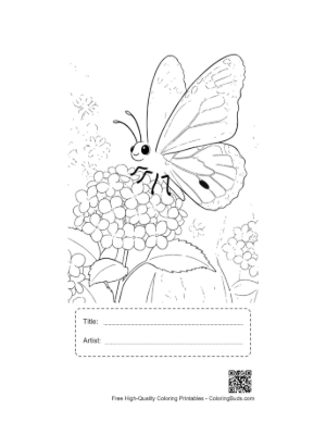 Thumbnail: Easy Monarch Butterfly Printable with Title and Artist Box
