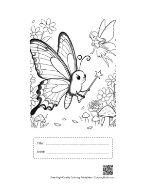 Thumbnail: Free Swallowtail Butterfly Coloring Page Printable with Title and Artist Box