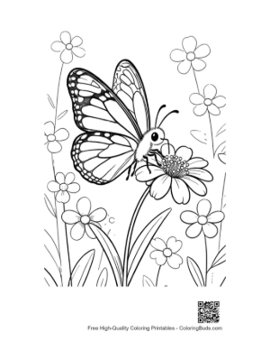 Thumbnail: Monarch Butterfly Coloring Page Printable
