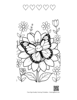Thumbnail: Monarch Butterfly Printable and 5 Heart Outline