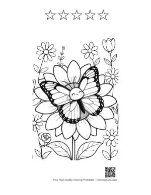 Thumbnail: Monarch Butterfly Printable and 5 Star Outline