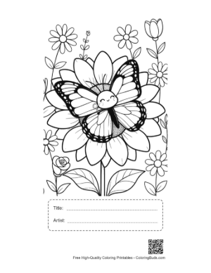 Thumbnail: Monarch Butterfly Printable with Title and Artist Box