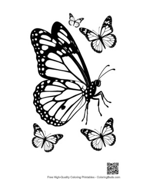 Thumbnail: Monarch Butterfly Silhouette Cluster