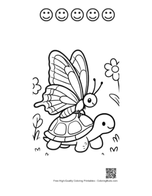 Thumbnail: Swallowtail Butterfly for Kids Printable and 5 Happy Face Outline